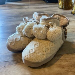 Cream and Leopard soft boots